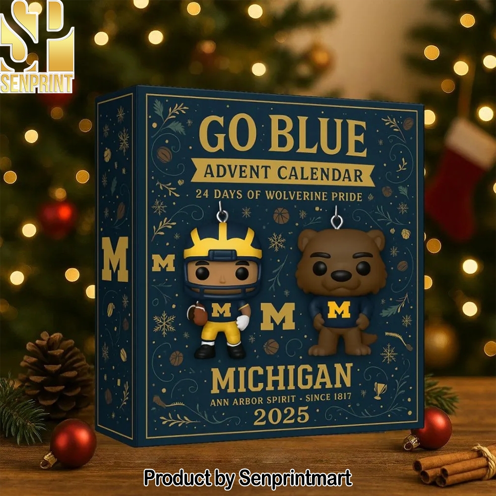 Michigan Wolverines Go Blue Holiday Countdown Box 2025
