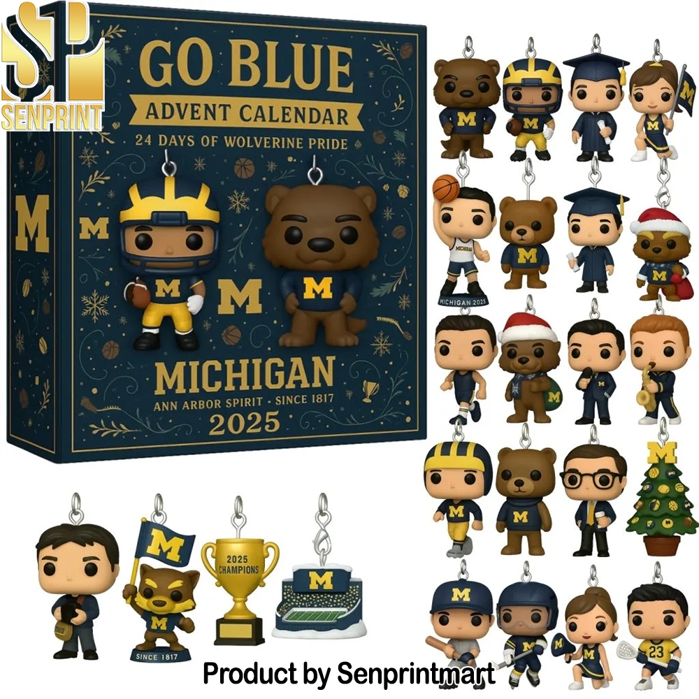 Michigan Wolverines Go Blue Holiday Countdown Box 2025 Michigan Wolverines Go Blue Holiday Countdown Box 2025