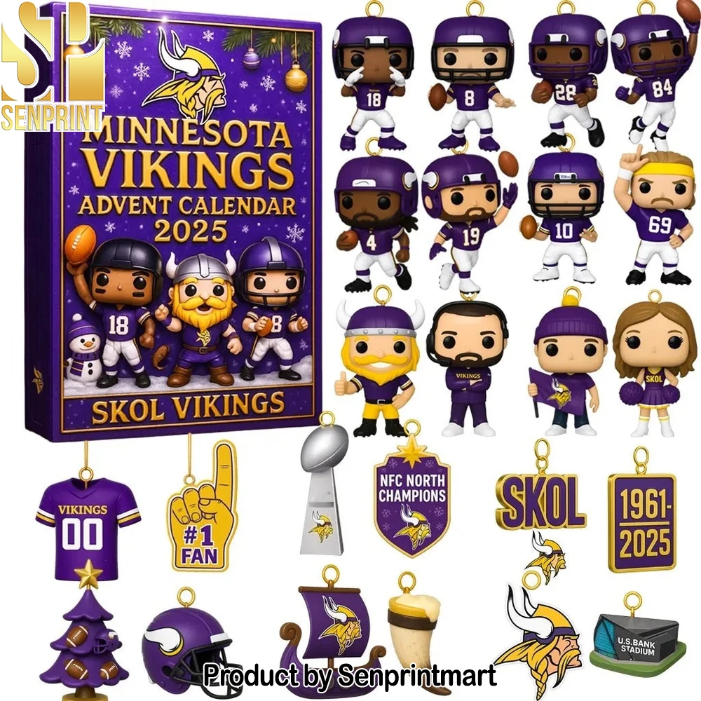 Minnesota Vikings 2025 Countdown to Christmas Box 2025