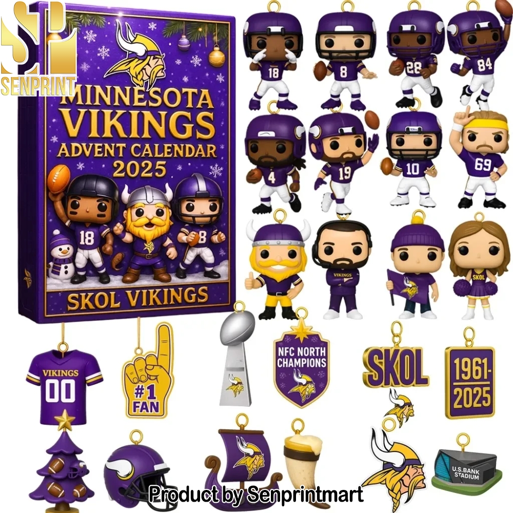Minnesota Vikings 65th Anniversary 24 Days of Christmas Box 2025