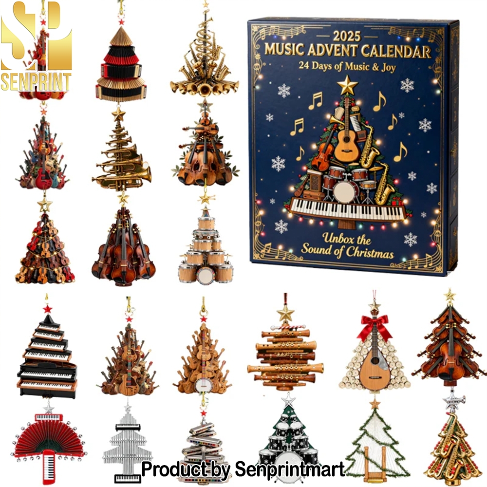 Music Musical Ornaments And Christmas Joy Holiday Countdown Box 2025