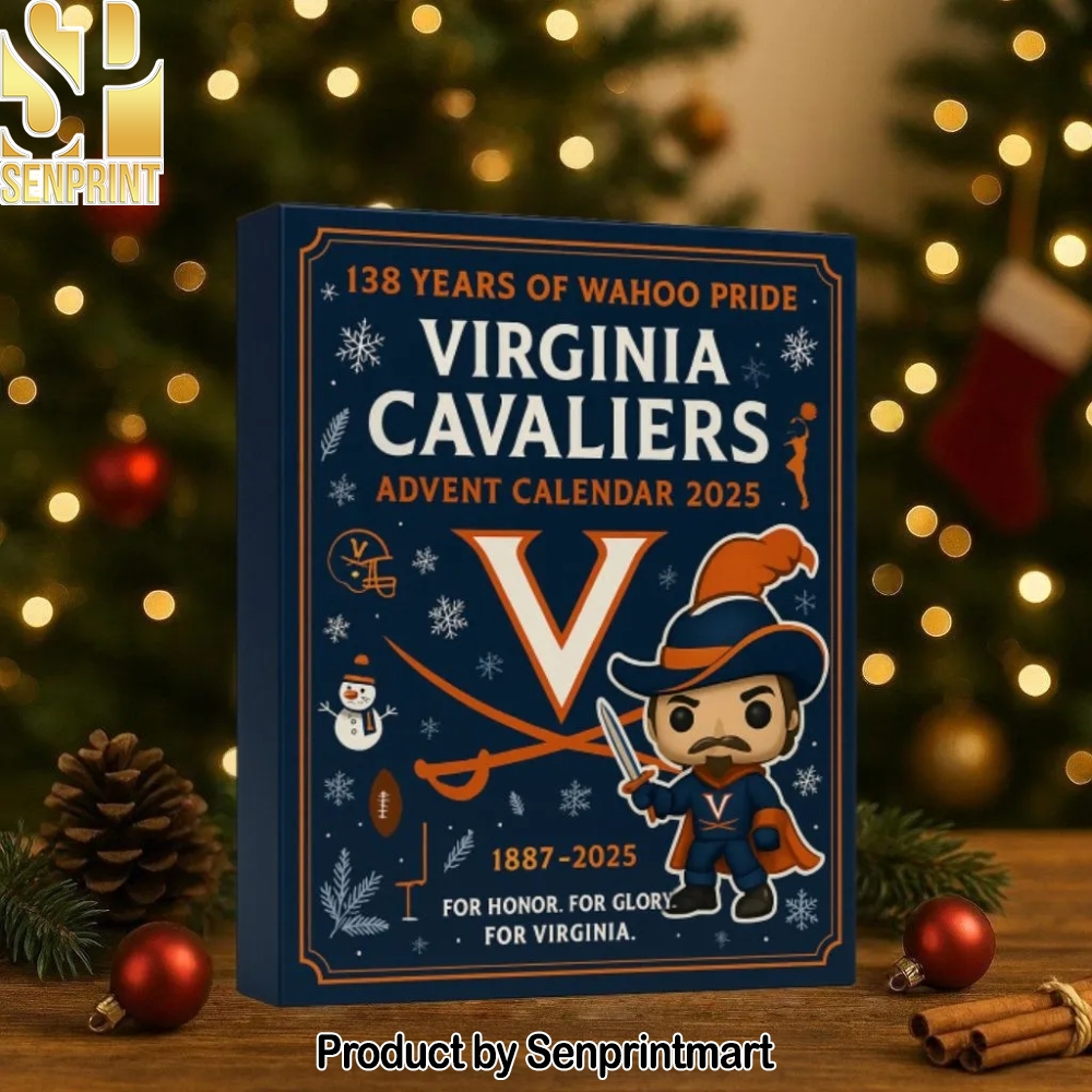 Ncaa Christmas Virginia Cavaliers 138Th Anniversary Christmas Gift Calendar 2025