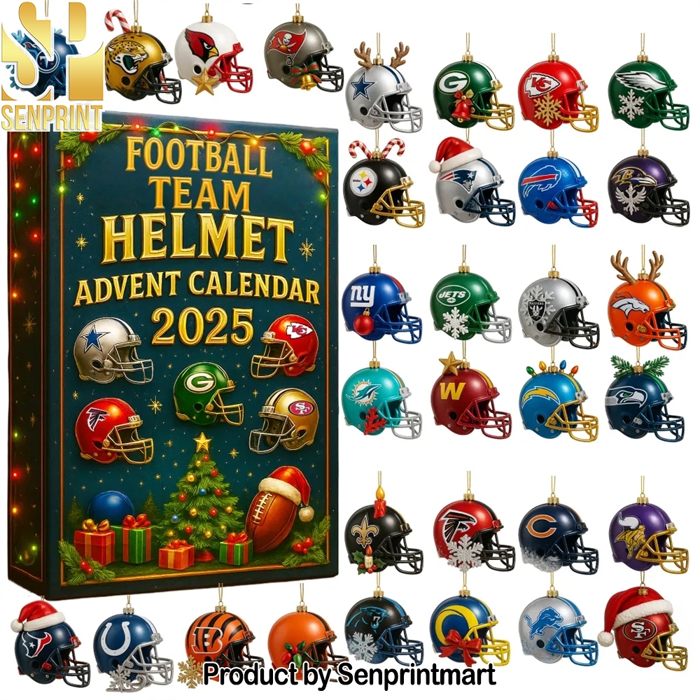 Nfl 32 Team Football Helmets Christmas Holiday Treasure Box 2025