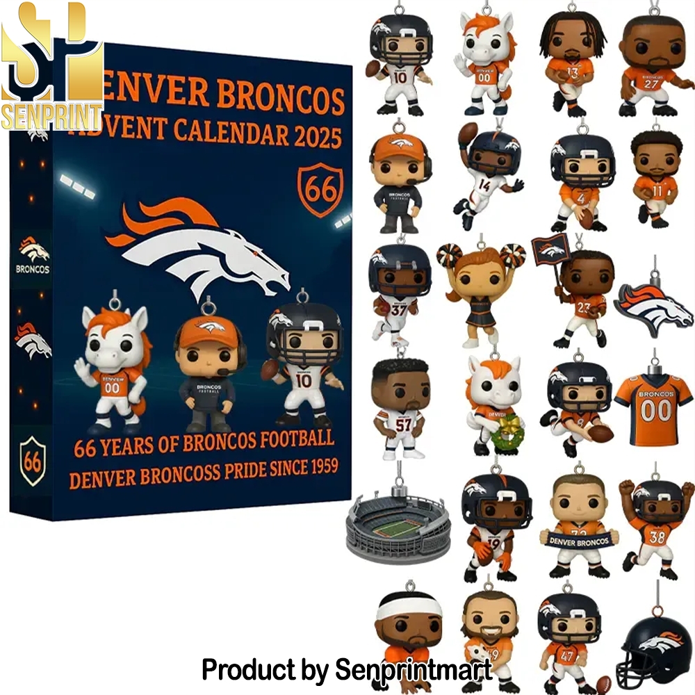 Nfl Denver Broncos 66Th Anniversary Countdown to Christmas Box 2025
