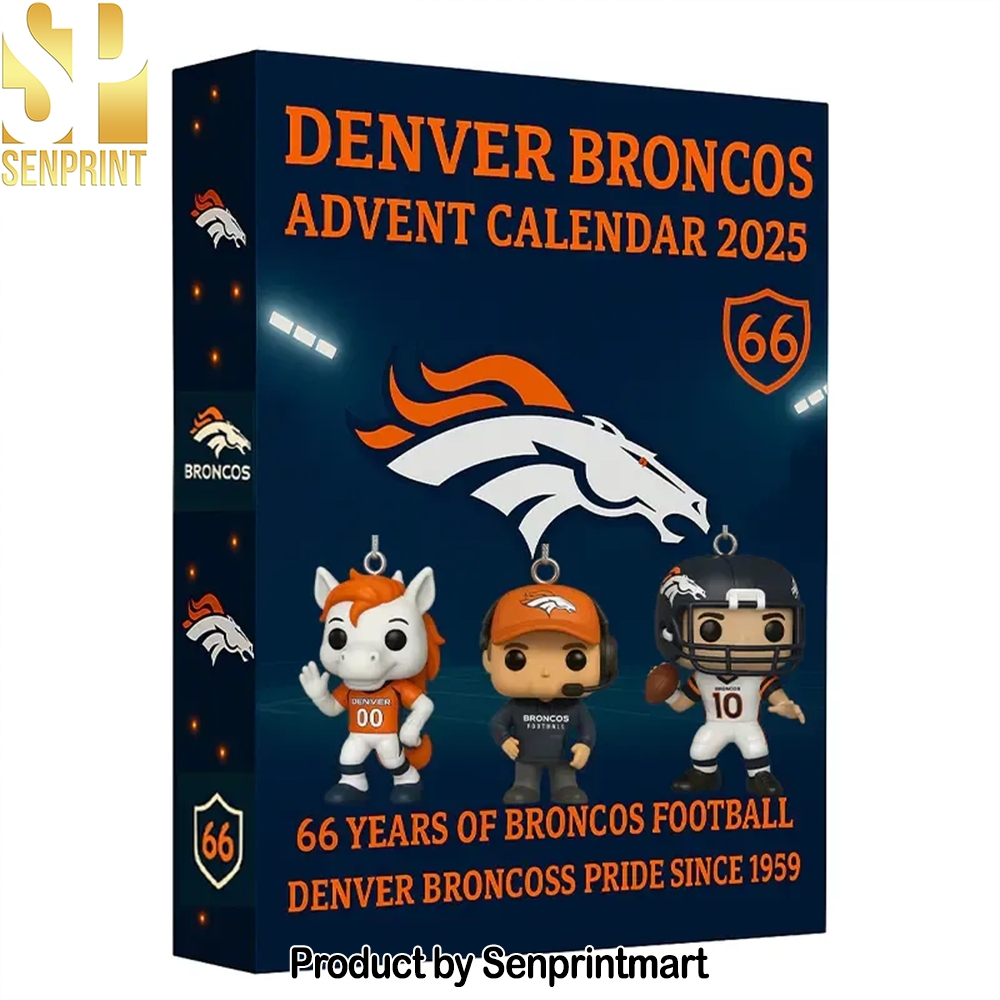 Nfl Denver Broncos 66Th Anniversary Countdown to Christmas Box 2025 Nfl Denver Broncos 66Th Anniversary Countdown to Christmas Box 2025