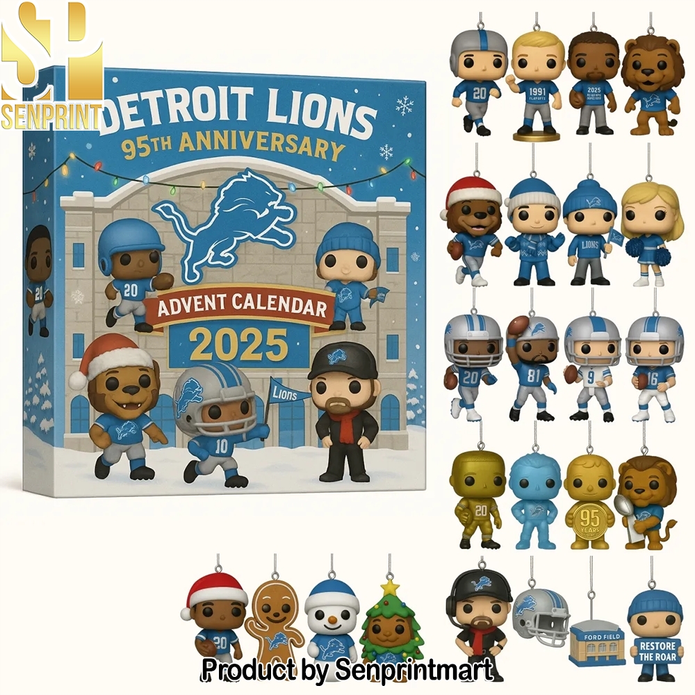 Nfl Detroit Lions 95Th Anniversary Xmas Countdown Box 2025 Nfl Detroit Lions 95Th Anniversary Xmas Countdown Box 2025