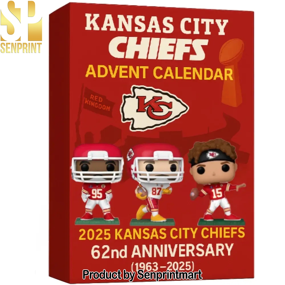 Nfl Kansas City Chiefs 2025 62Nd Anniversary Xmas Countdown Box 2025