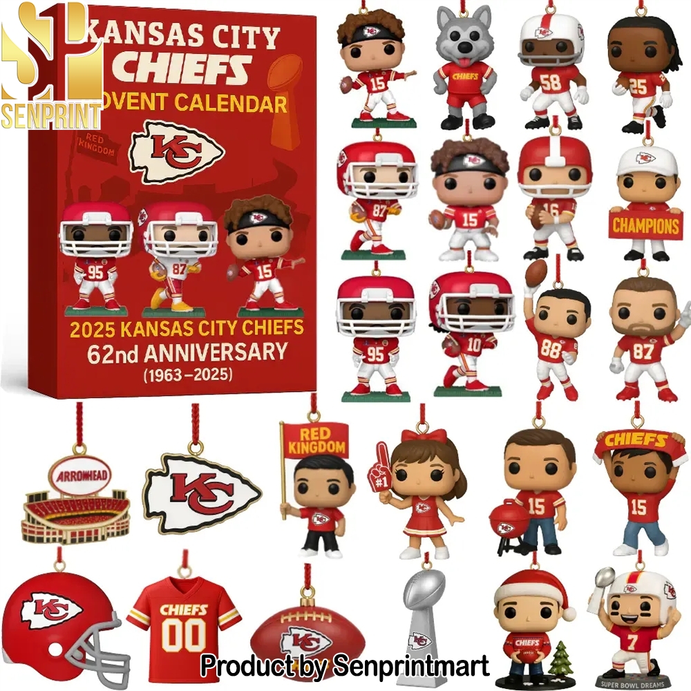Nfl Kansas City Chiefs 62Nd Anniversary Festive Countdown Calendar 2025