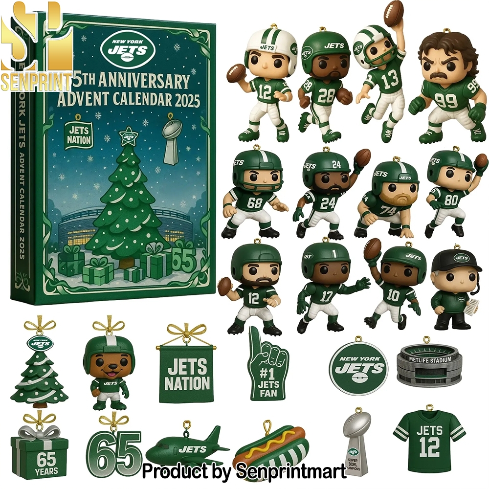 NFL New York Jets 65Th Anniversary Christmas Gift Calendar 2025