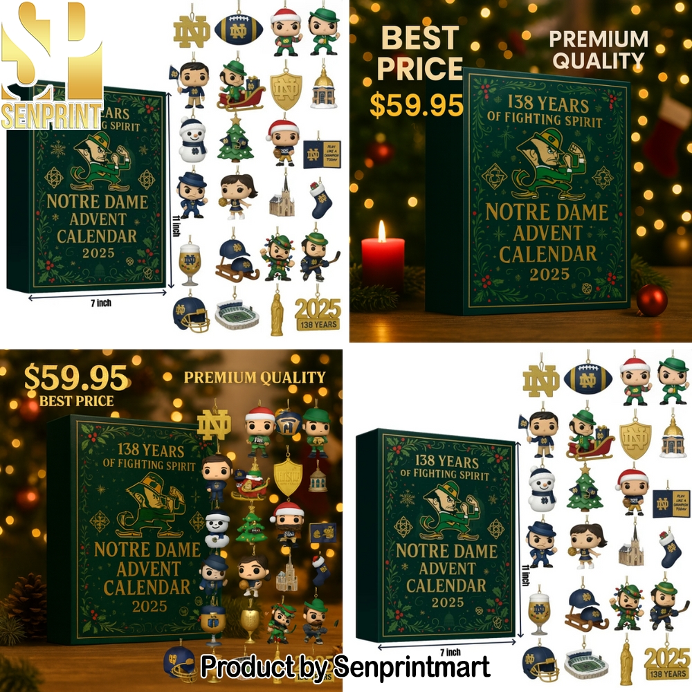 Notre Dame Fighting Irish Christmas Countdown Calendar 2025