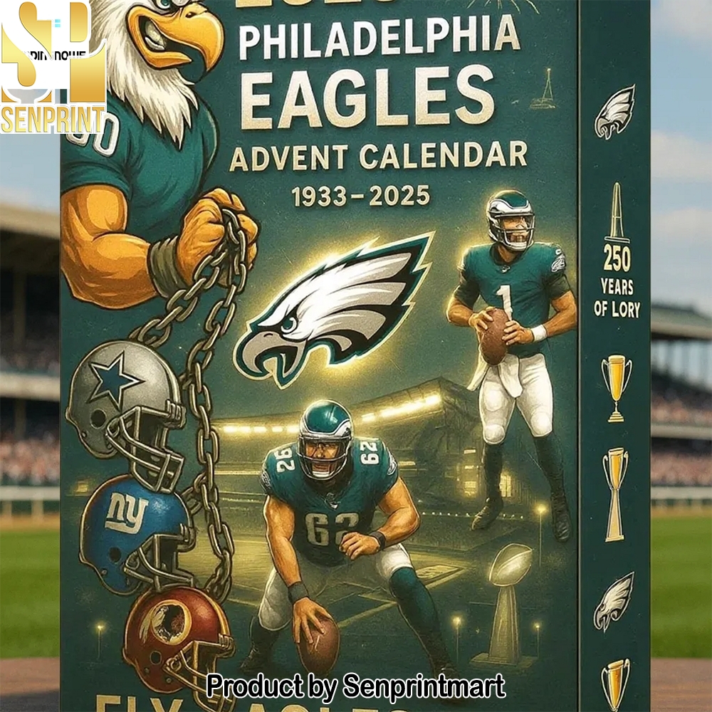 Philadelphia Eagles 250Th Anniversary Countdown to Christmas Box 2025 Philadelphia Eagles 250Th Anniversary Countdown to Christmas Box 2025