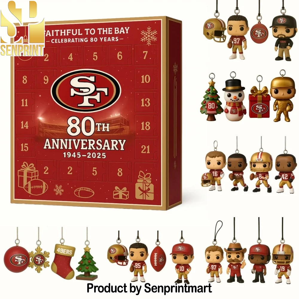 San Francisco 49ers 80th Anniversary 2025 Holiday Countdown Box 2025