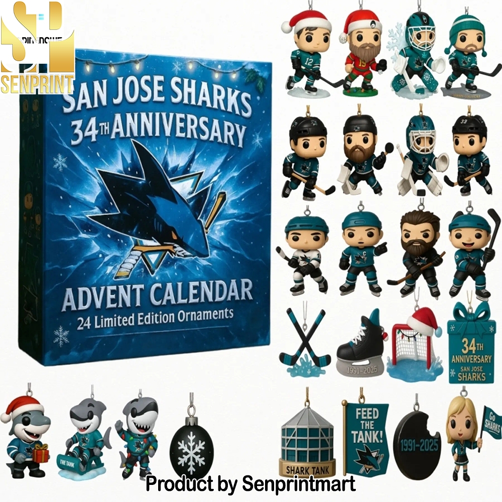 San Jose Sharks 34Th Anniversary Christmas Daily Gift Box 2025