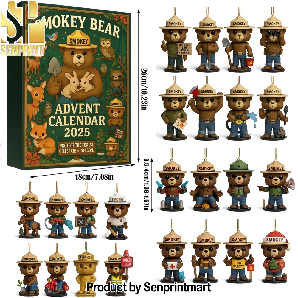 Smokey Bear Fire Safety Holiday Countdown Box 2025