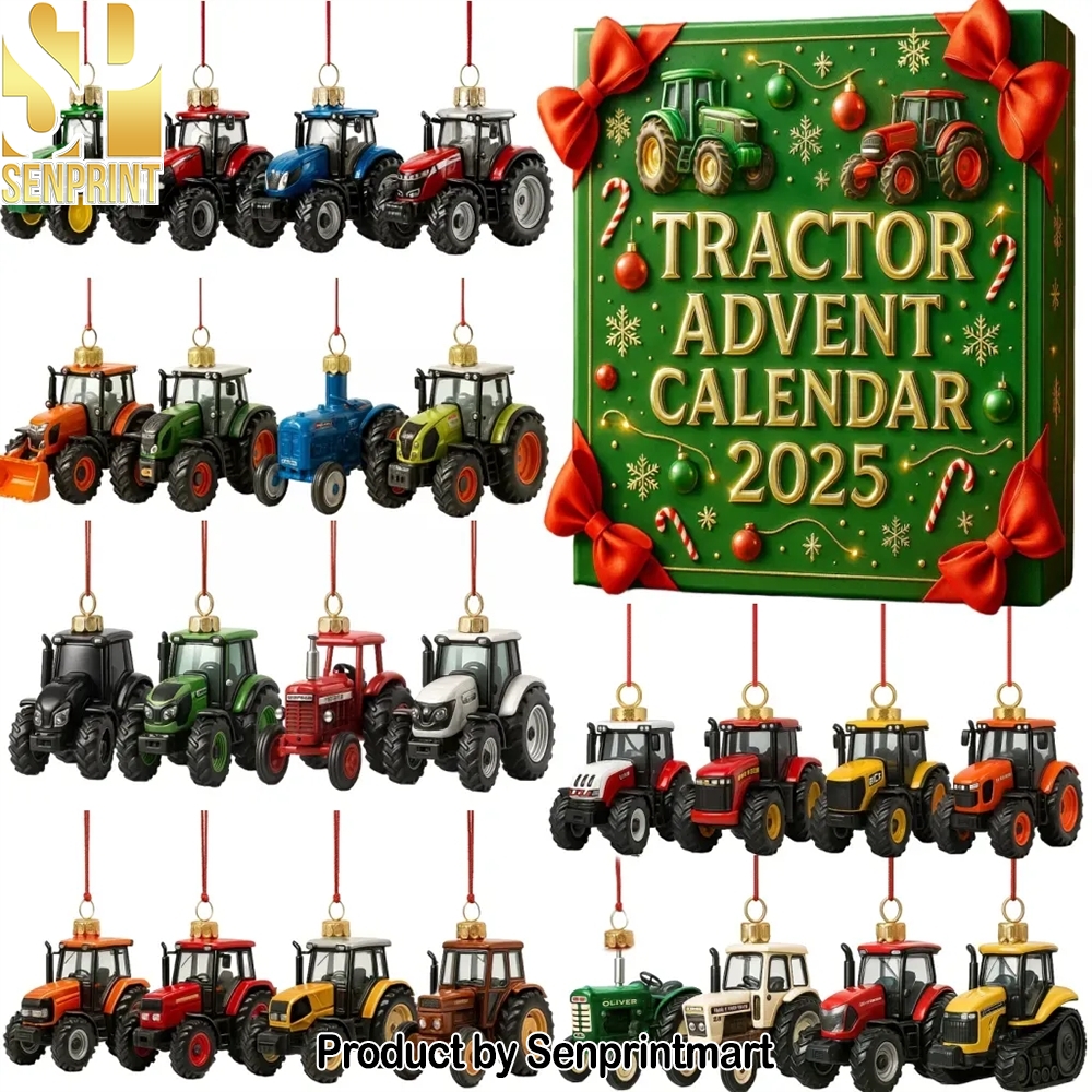 Tractor Farm Vehicle Collectible Models And Christmas Gifts Countdown to Christmas Box 2025
