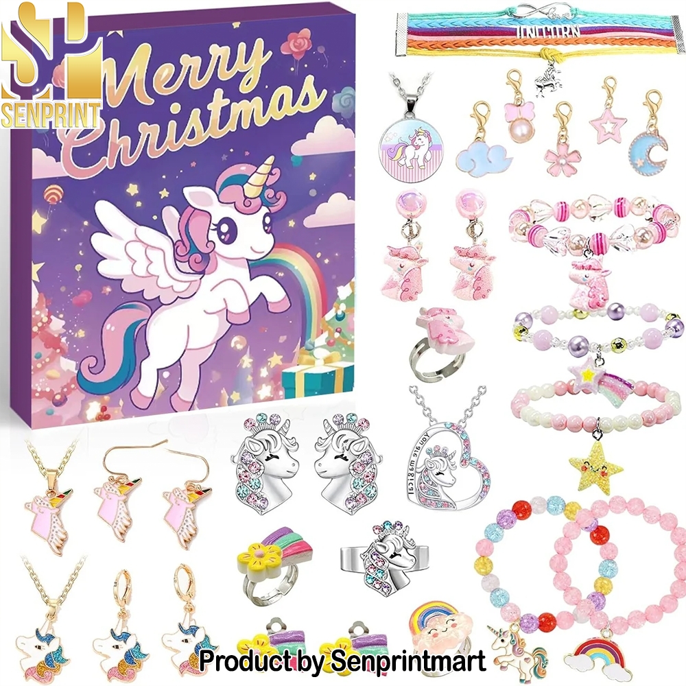 Unicorn Themed Jewelry Festive Countdown Calendar 2025