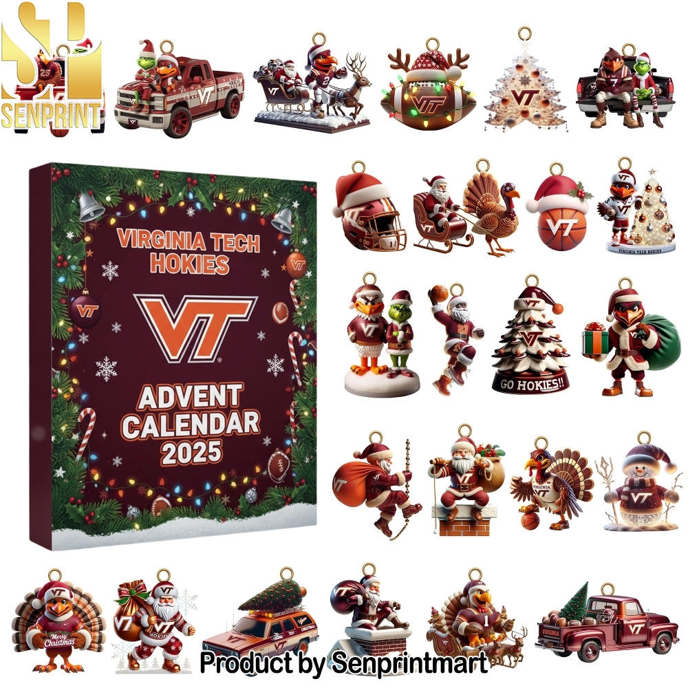 Virginia Tech Hokies Official Ncaa Christmas Countdown Holiday Surprise Calendar 2025