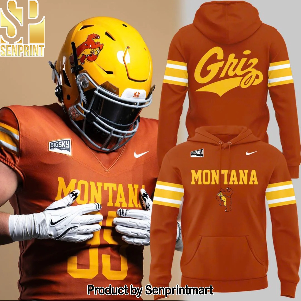 1995 Montana Grizzlies Throwbacks Uniform Hoodie – Sports Fan Outfit 1685