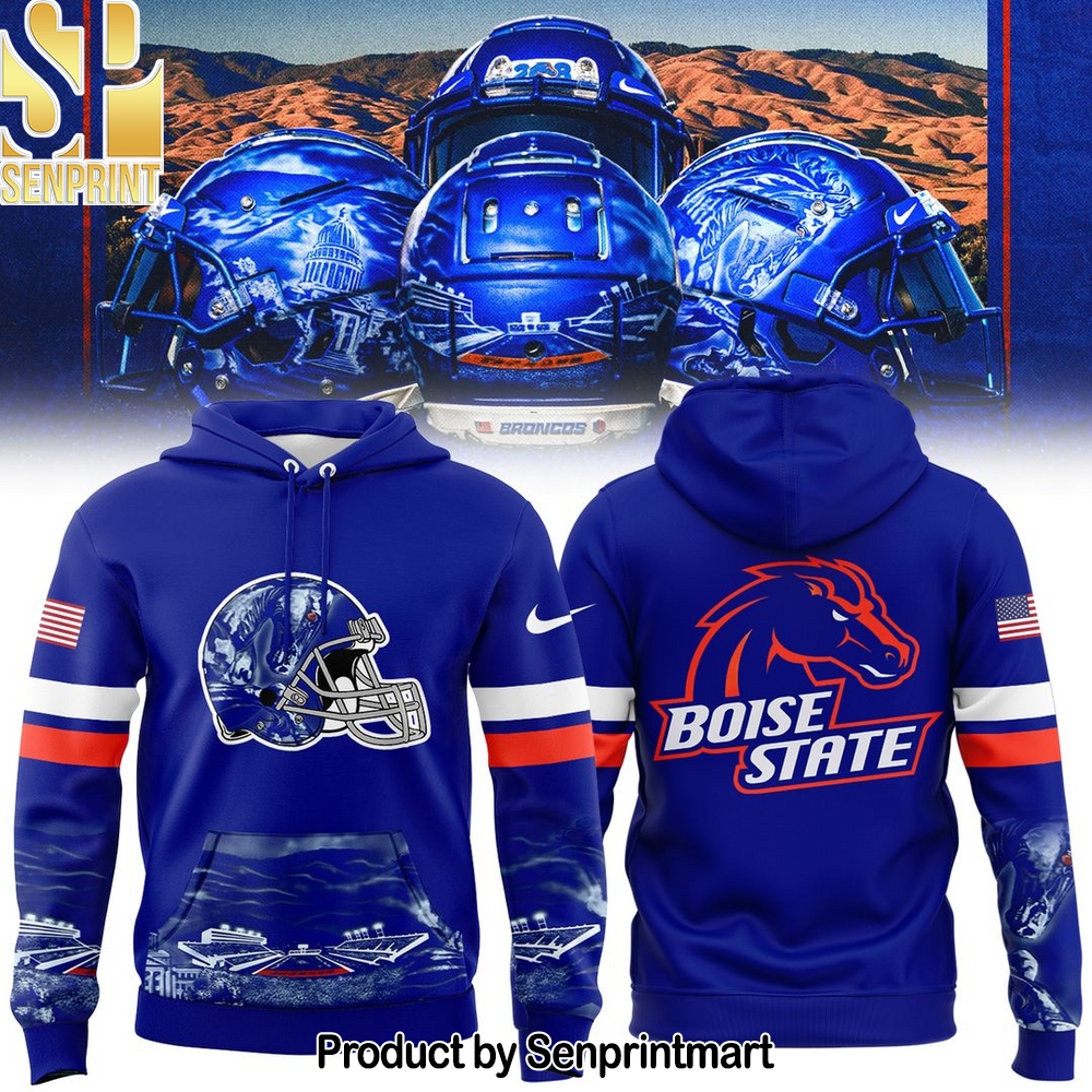 2025 Limited edition Boise State Broncos football hoodie in The Blue and Idaho state – Sports Fan Outfit 4068