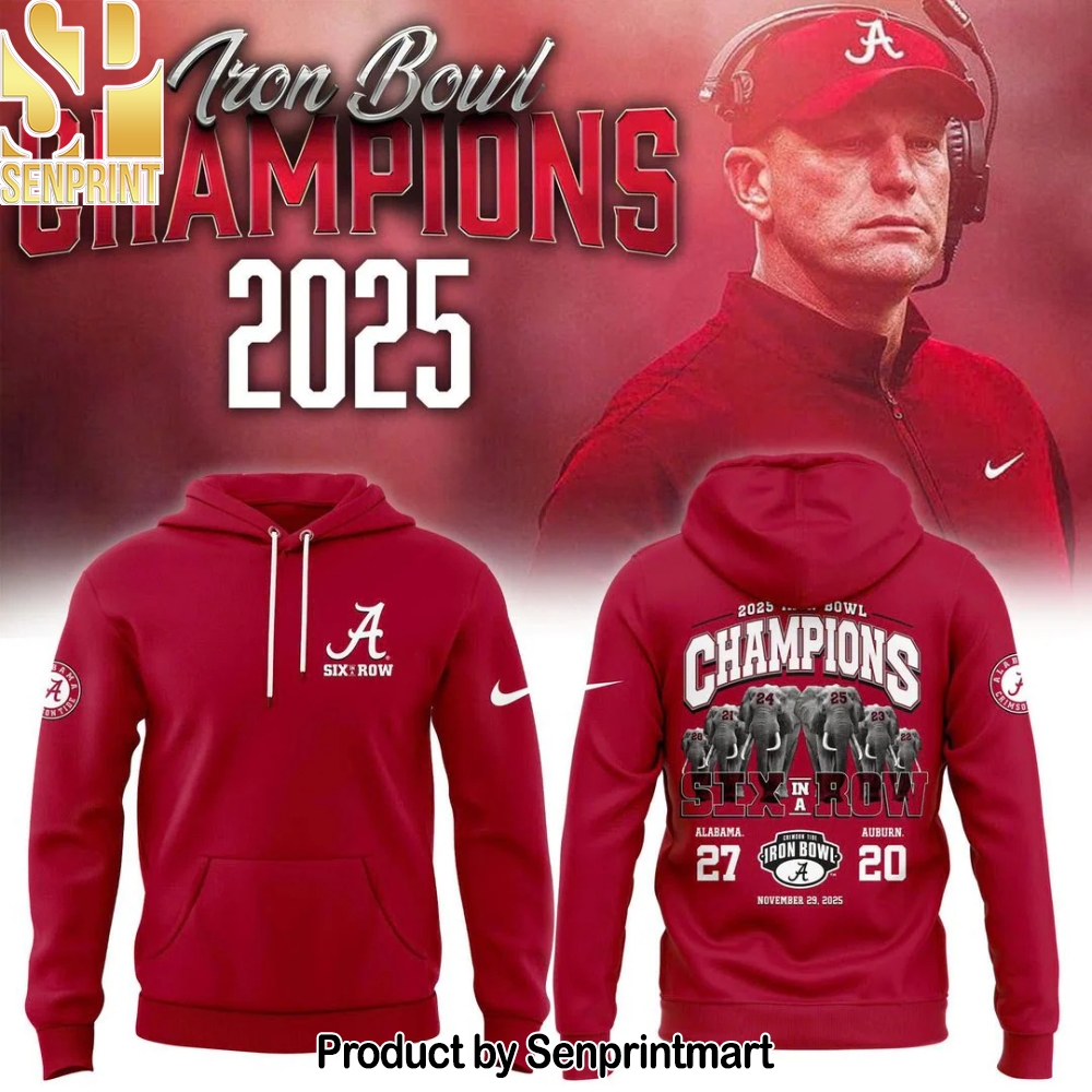 Alabama Crimson Tide 2025 Iron Bowl Champions Hoodie – Sports Fan Outfit 3946