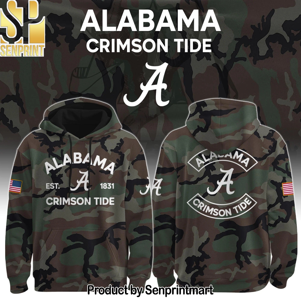 Alabama Crimson Tide Camo Hoodie – Limited Drop, Going Fast! – Sports Fan Outfit 3998