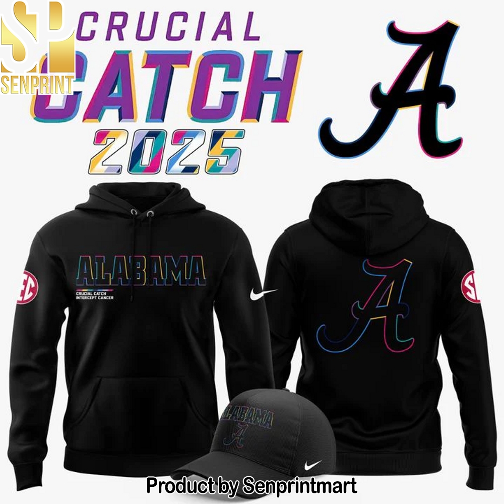 Alabama Crimson Tide Football 2025 Crucial Catch Hoodie v2 – Sports Fan Outfit 4067