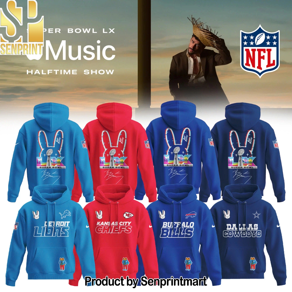 ALL TEAM NFL x Bad Bunny Super Bowl 2026 Unisex Shirt V2 – Sports Fan Outfit 3865