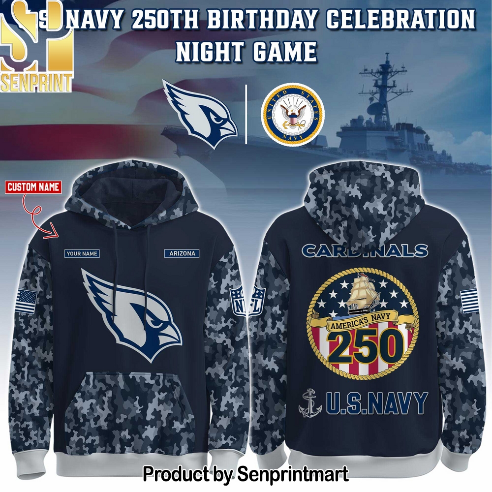 Arizona Cardinals Navy 250th Birthday For Fans Shirt – Sports Fan Outfit 2244