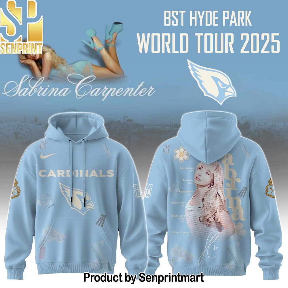 Arizona Cardinals x Sabrina Carpenter _Short n’ Sweet Tour_ Full Printing Shirt – Sports Fan Outfit 4174