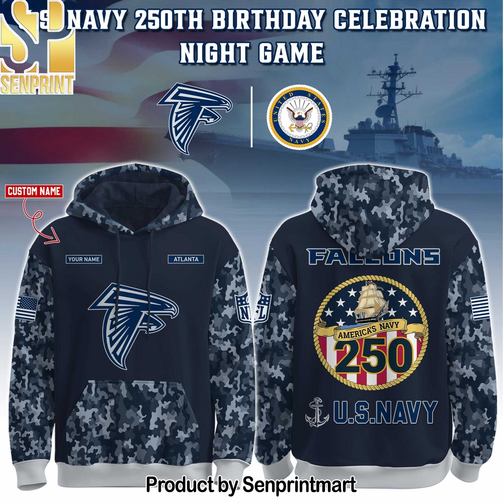 Atlanta Falcons Navy 250th Birthday For Fans Shirt – Sports Fan Outfit 2426