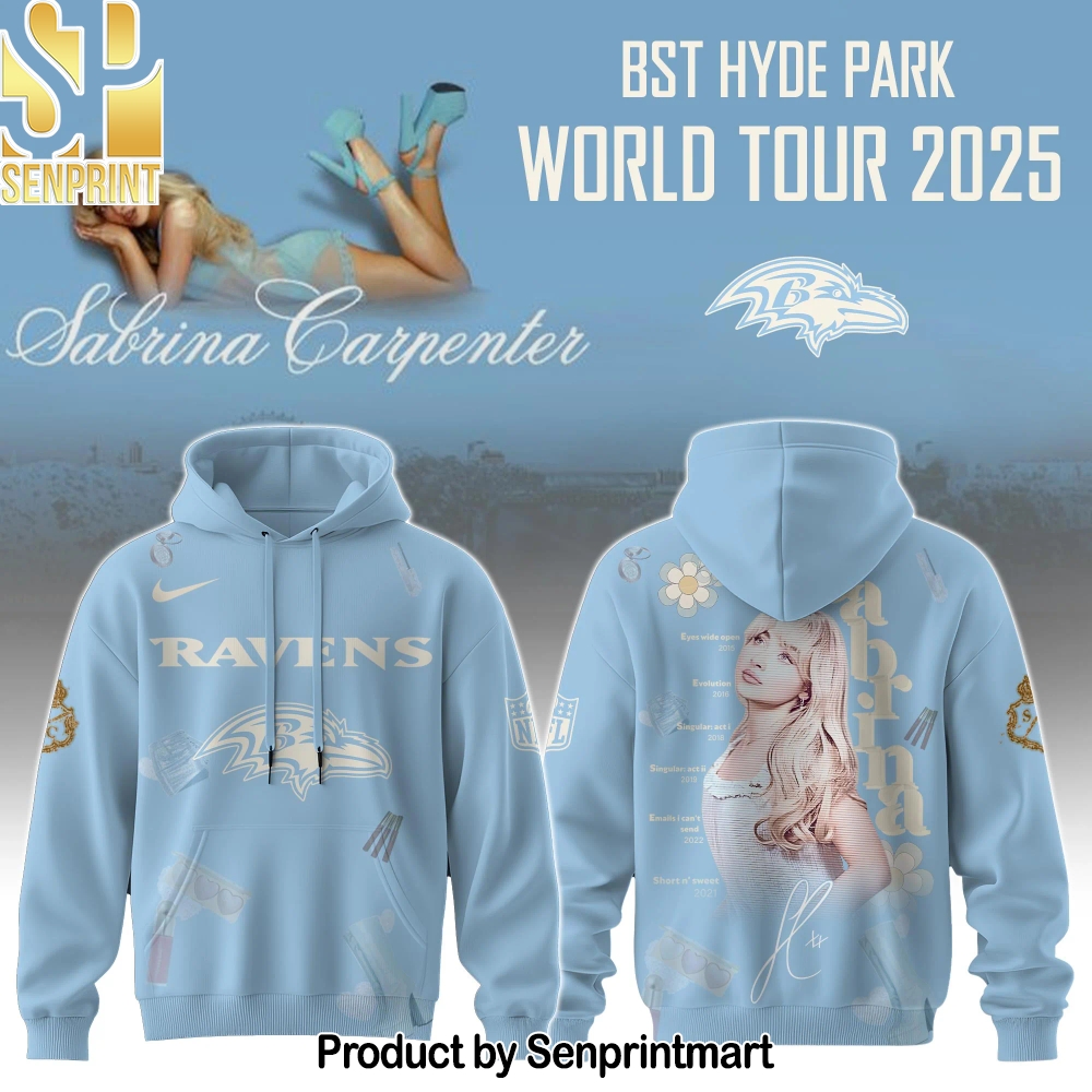 B Ravens x Sabrina Carpenter _Short n’ Sweet Tour_ Full Printing Shirt – Sports Fan Outfit 4118