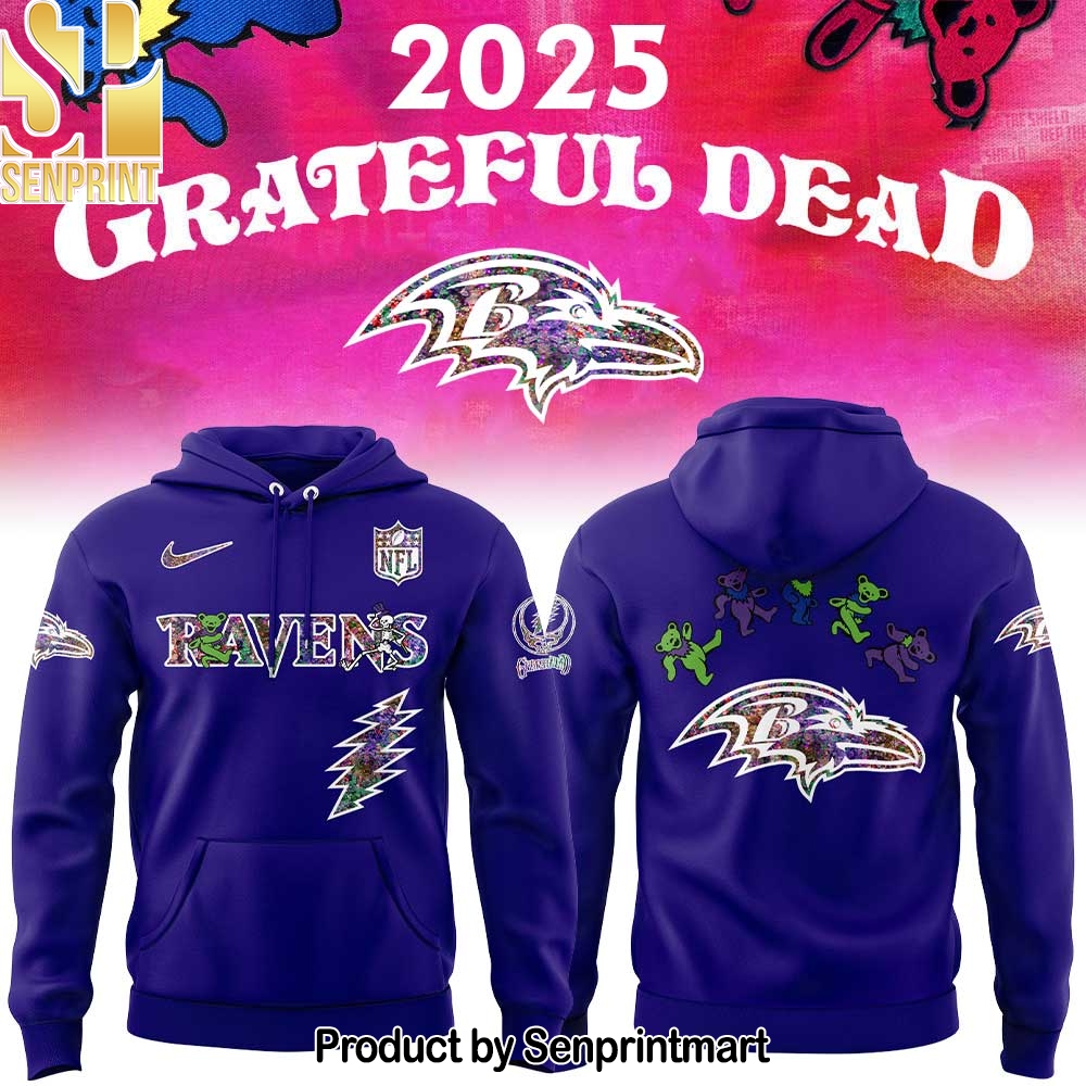 Baltimore Ravens Grateful Dead Night Hoodie – Sports Fan Outfit 1353