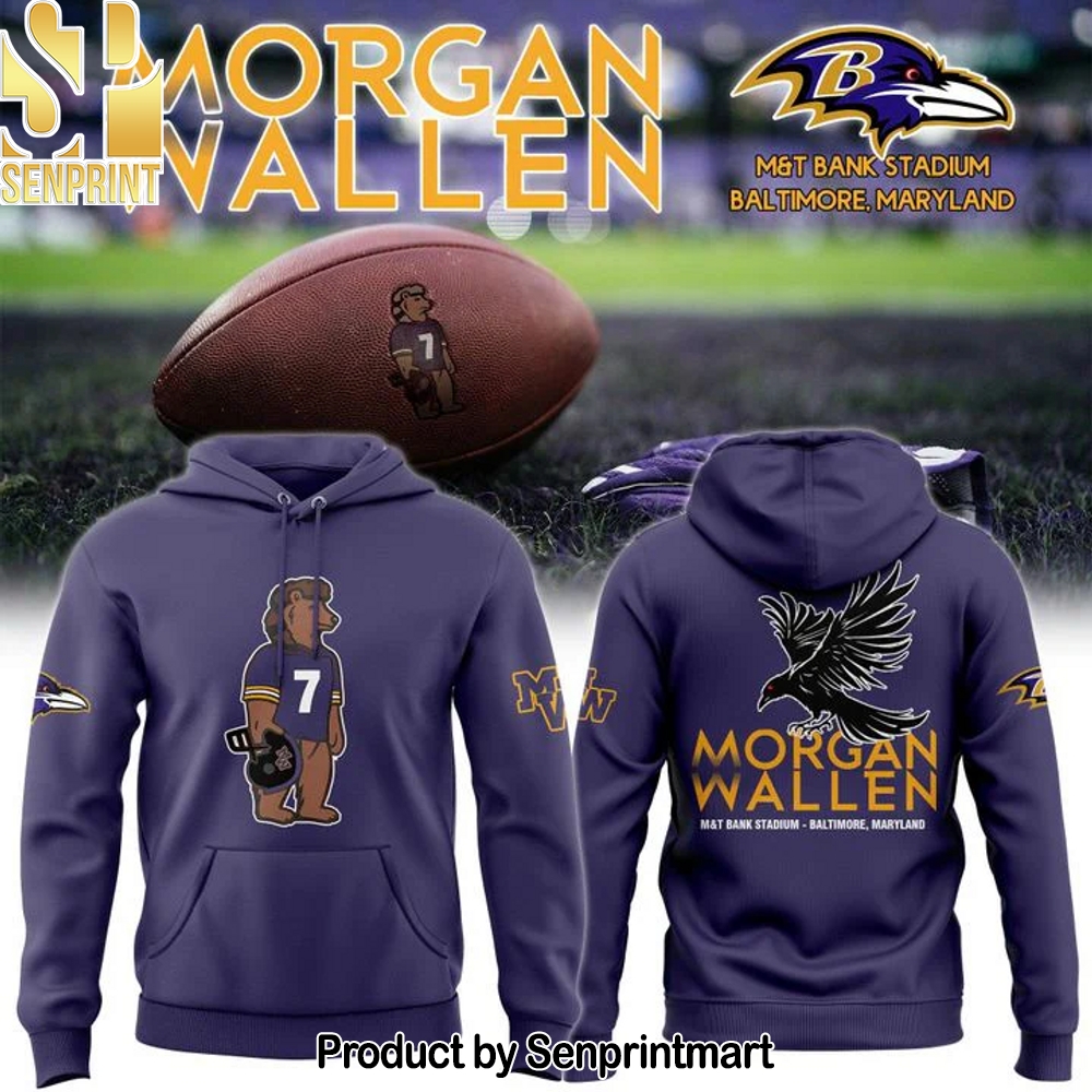 Baltimore Ravens x Morgan wallen 2025 Tour M&T Bank Stadium Hoodie – Sports Fan Outfit 4064