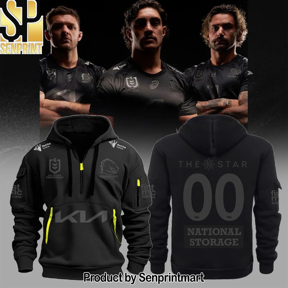 Brisbane Broncos Our 2025 Black Half 3D Unisex Shirt – Sports Fan Outfit 3119