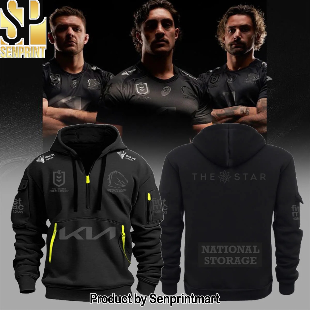 Brisbane Broncos Our 2025 Black Half 3D Unisex Shirt – Sports Fan Outfit 3432