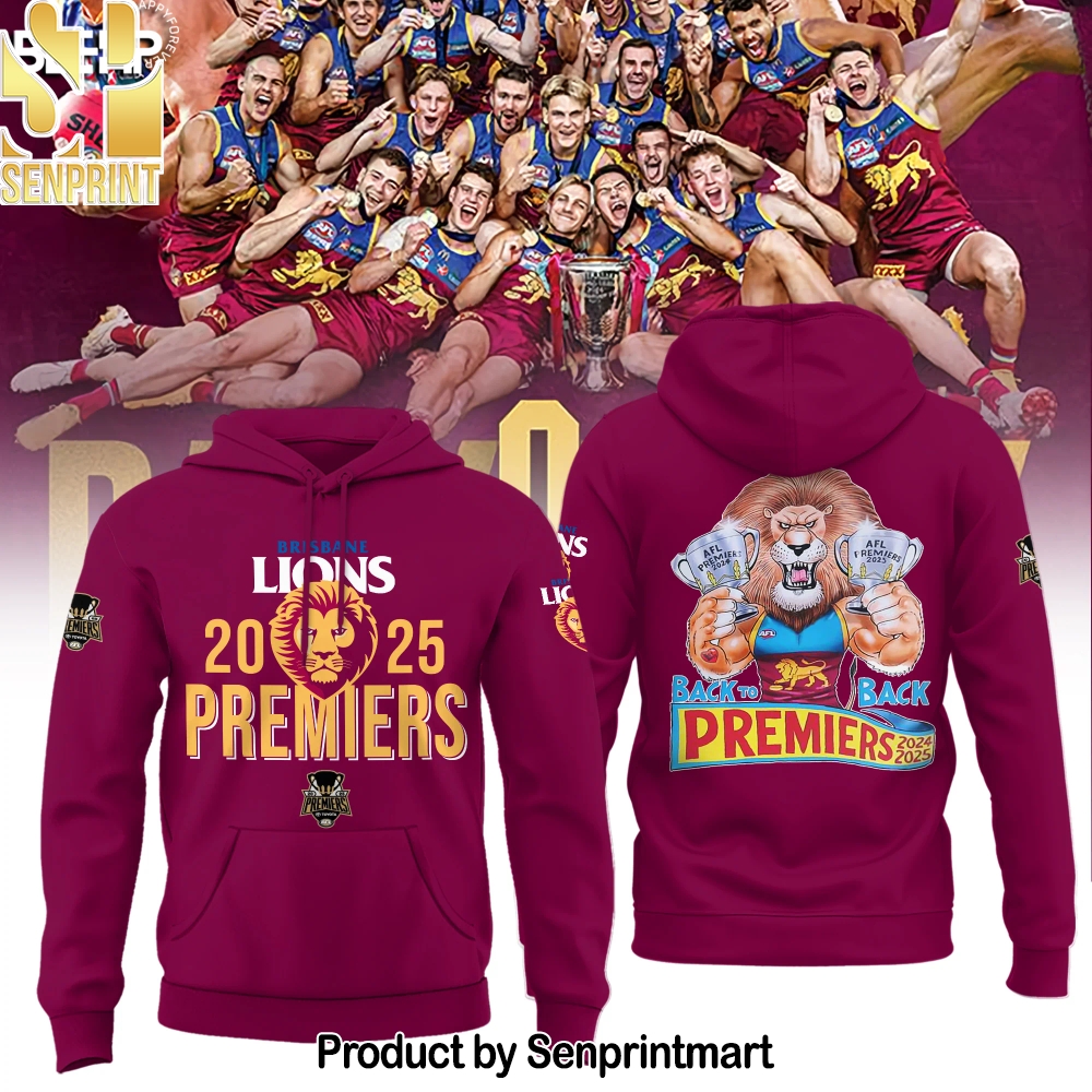 Brisbane Lions 2025 Premiers Hoodie – Sports Fan Outfit 1853