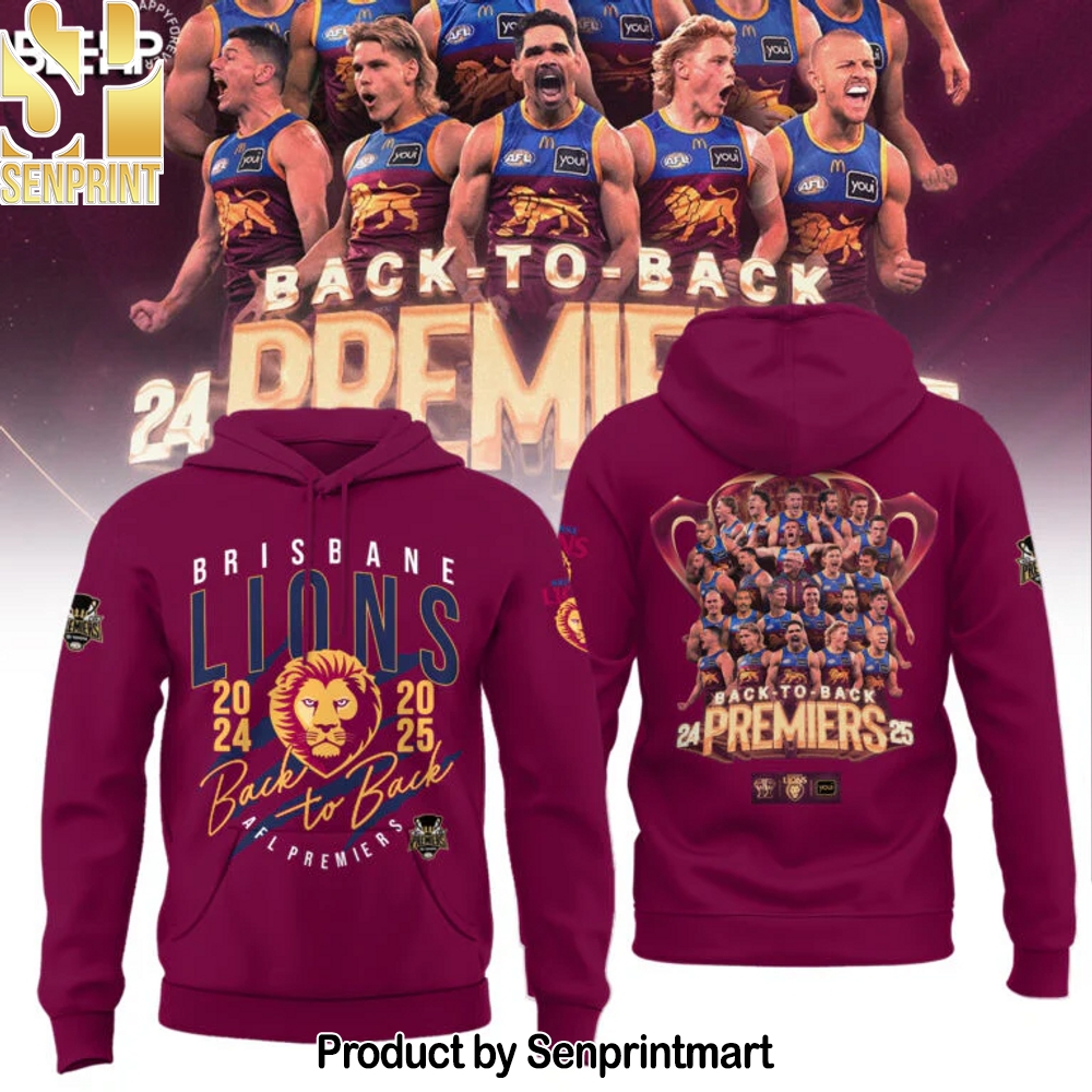 Brisbane Lions 2025 Premiers Hoodie – Sports Fan Outfit 2446