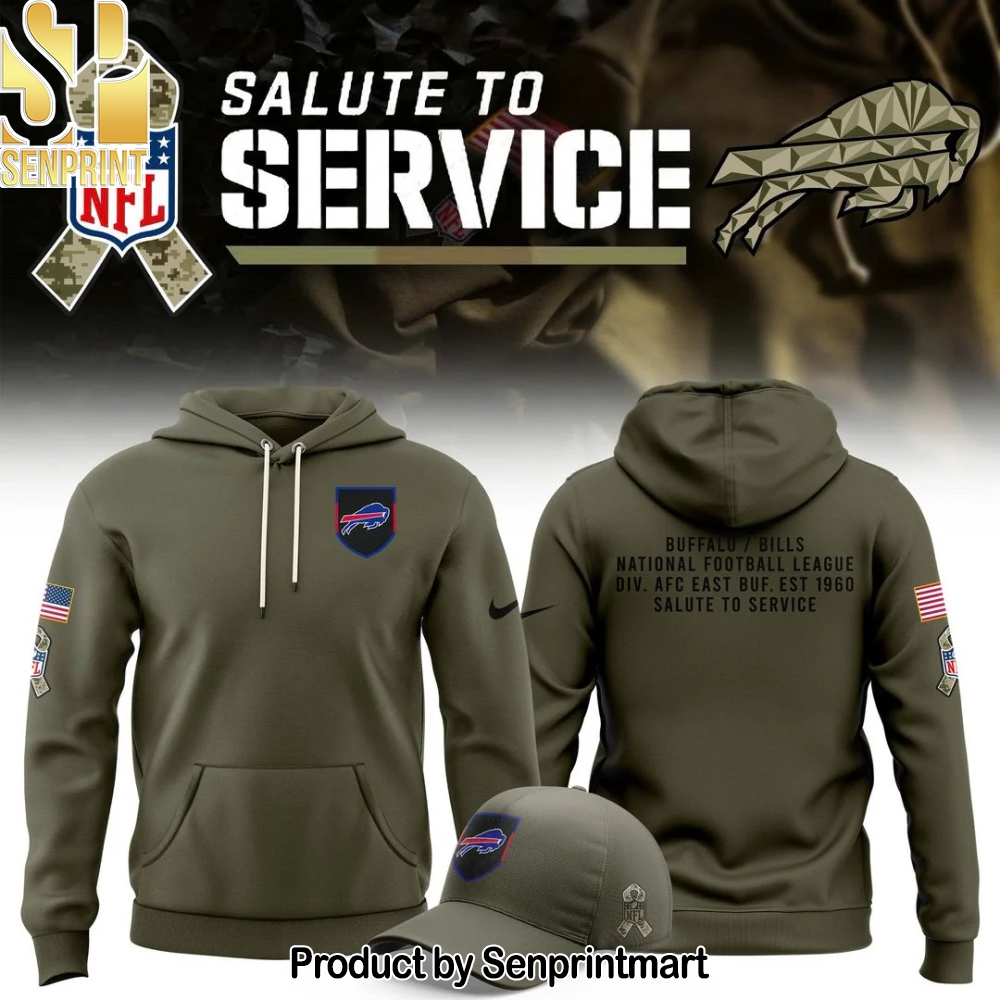 Buffalo Bills 2025 Salute to Service Sideline Standard Issue Hoodie – Sports Fan Outfit 3798