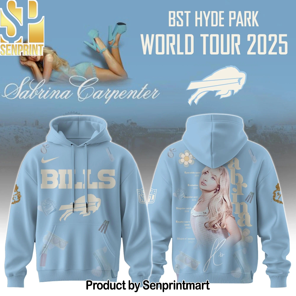 Buffalo Bills x Sabrina Carpenter _Short n’ Sweet Tour_ Full Printing Shirt – Sports Fan Outfit 4178