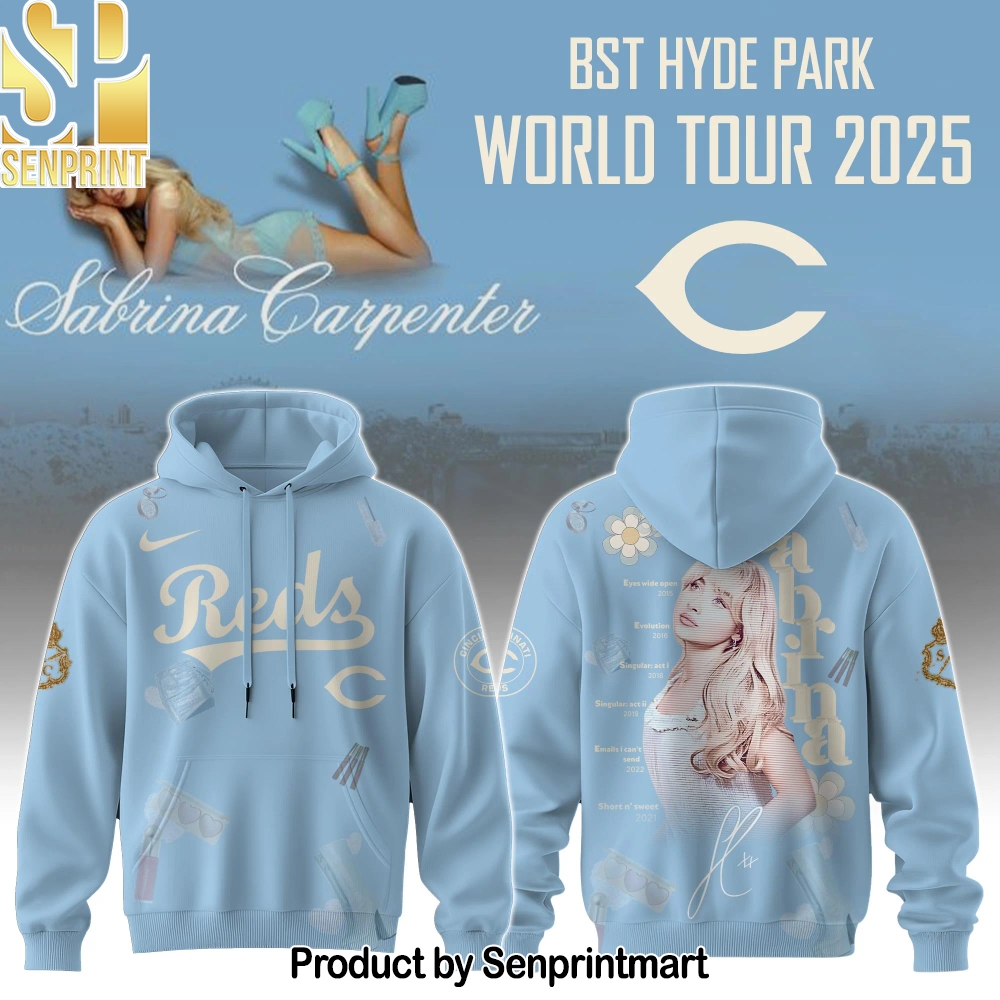 C Reds x Sabrina Carpenter _Short n’ Sweet Tour_ Full Printing Shirt – Sports Fan Outfit 4142