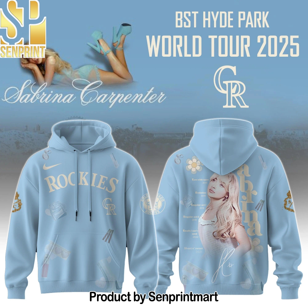 C Rockies x Sabrina Carpenter _Short n’ Sweet Tour_ Full Printing Shirt – Sports Fan Outfit 4204