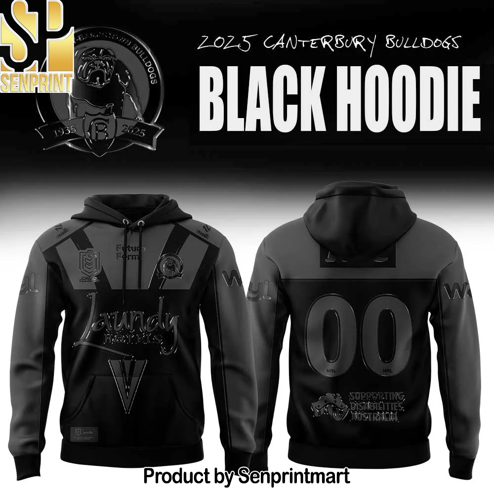 Canterbury Bulldogs Back In Black Hoodie – Sports Fan Outfit 2085