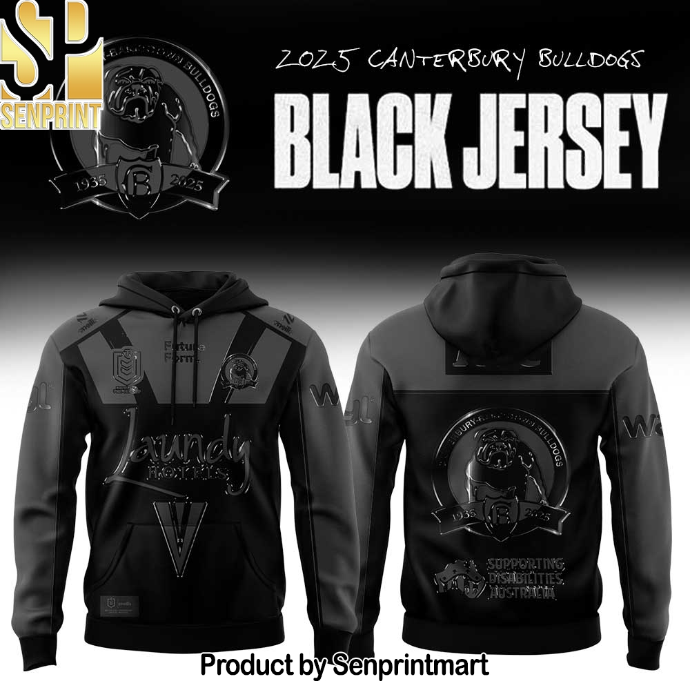 Canterbury Bulldogs Back In Black Uniform Hoodie – Sports Fan Outfit 2859