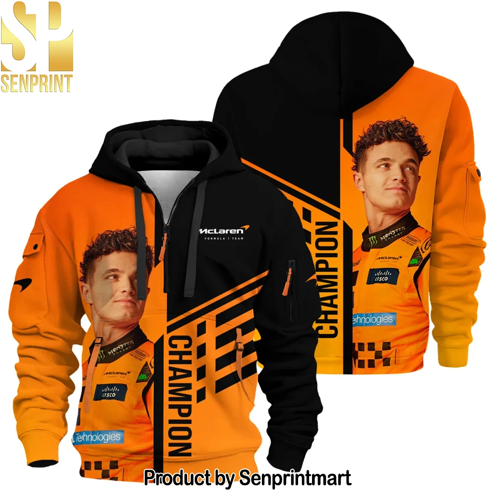 Champion From  4 to  1 Lando Norris McLaren F1 Team Hoodie 3D Casual Shirt – Sports Fan Outfit 4032