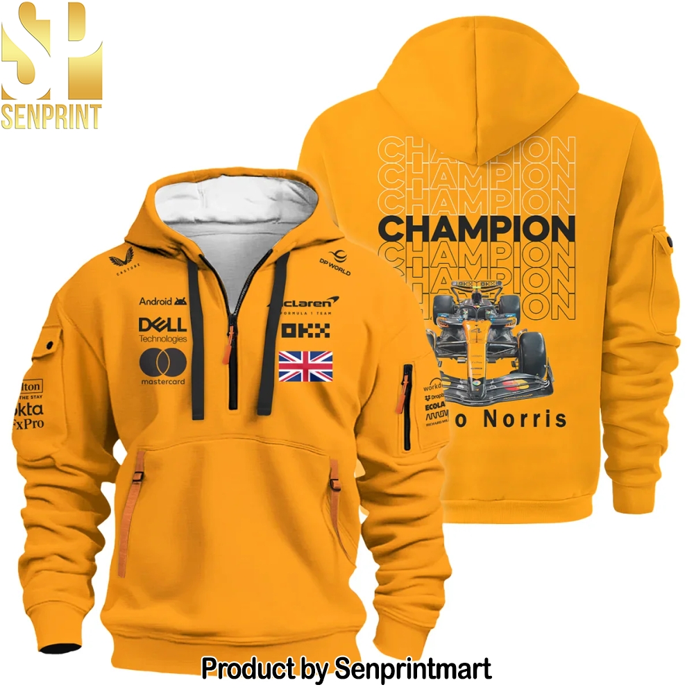 Champion From  4 to  1 Lando Norris McLaren F1 Team Hoodie 3D Casual Shirt – Sports Fan Outfit 4154
