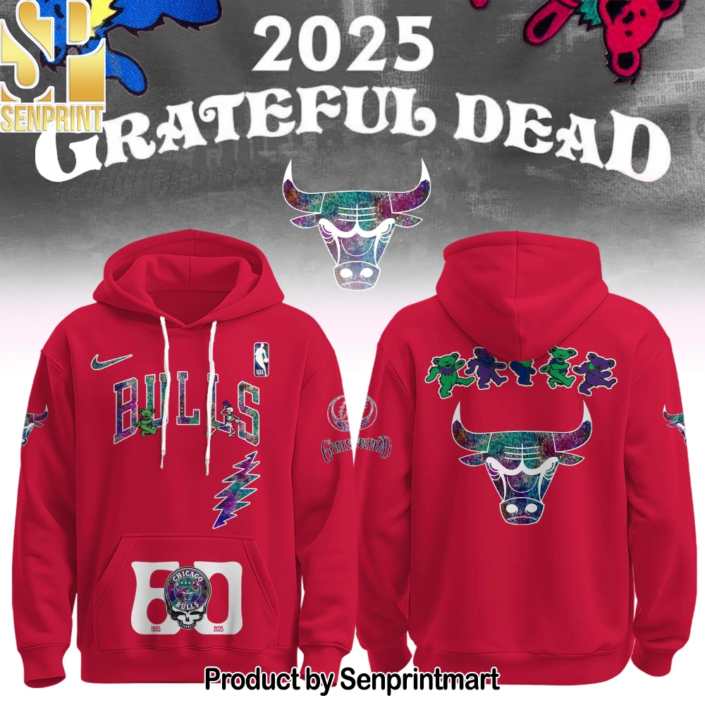 Chicago Bulls x Grateful Dead 60th Hoodie Editions Limited 1965 2025 – Sports Fan Outfit 3995
