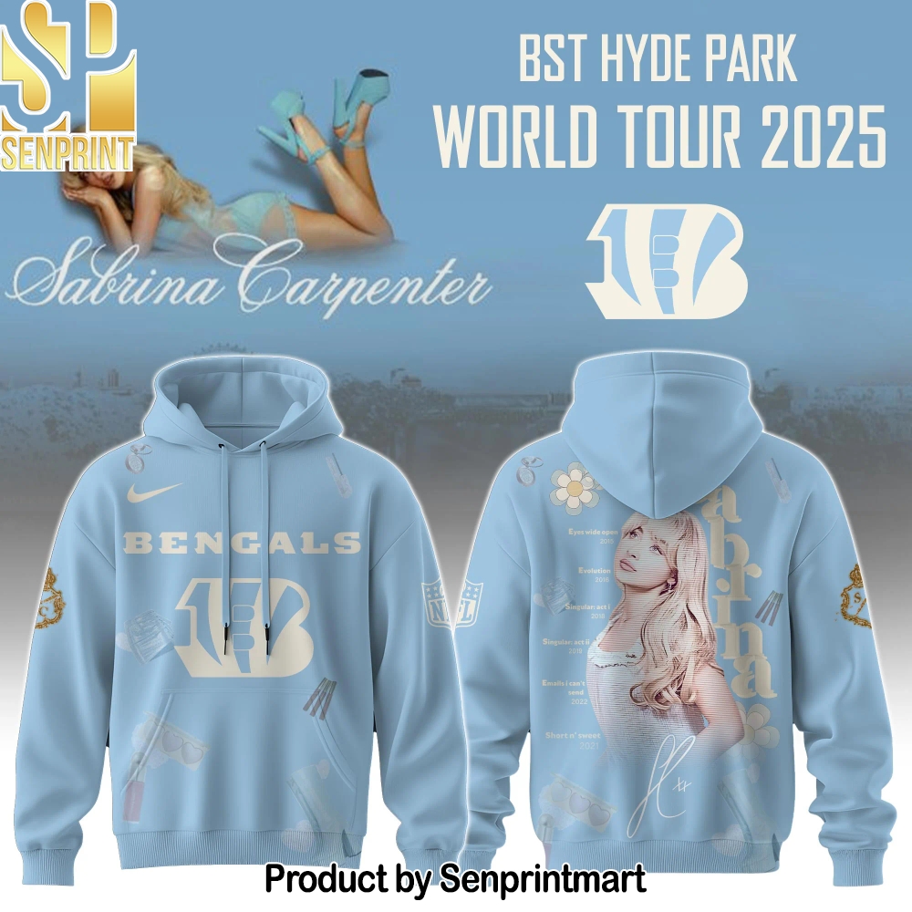 Cincinnati Bengals x Sabrina Carpenter _Short n’ Sweet Tour_ Full Printing Shirt – Sports Fan Outfit 4188