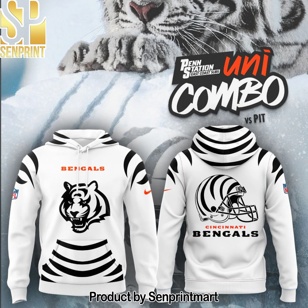 Cincinnati Bengals _White Bengals_ Hoodie – Sports Fan Outfit 1481