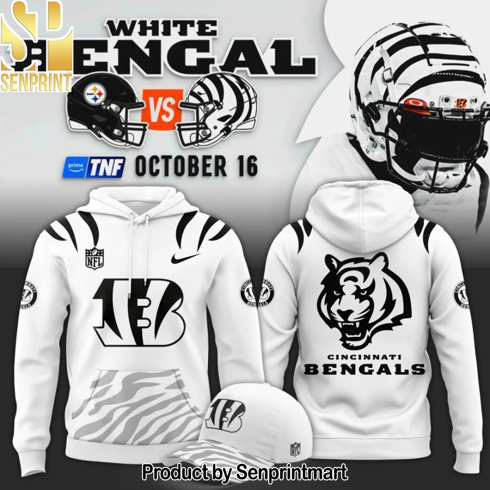 Cincinnati Bengals _White Bengals_ Hoodie – Sports Fan Outfit 1484