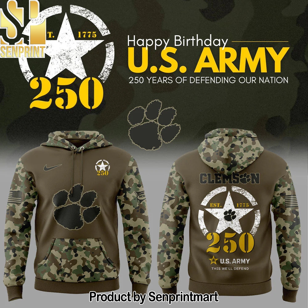 Clemson U.S. Army’s 250th Celebration Hoodie – Sports Fan Outfit 1591